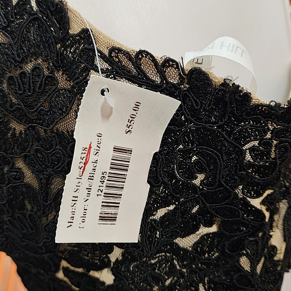 Sherri Hill #52538 Lace Prom Gown, Size 0 BLACK And Size 6 BLUE - Picture 7 of 12